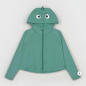 Hazel + Harper UPF Swim Coverup Unisex Kids 2T-4T Green Dinosaur Full Zipper